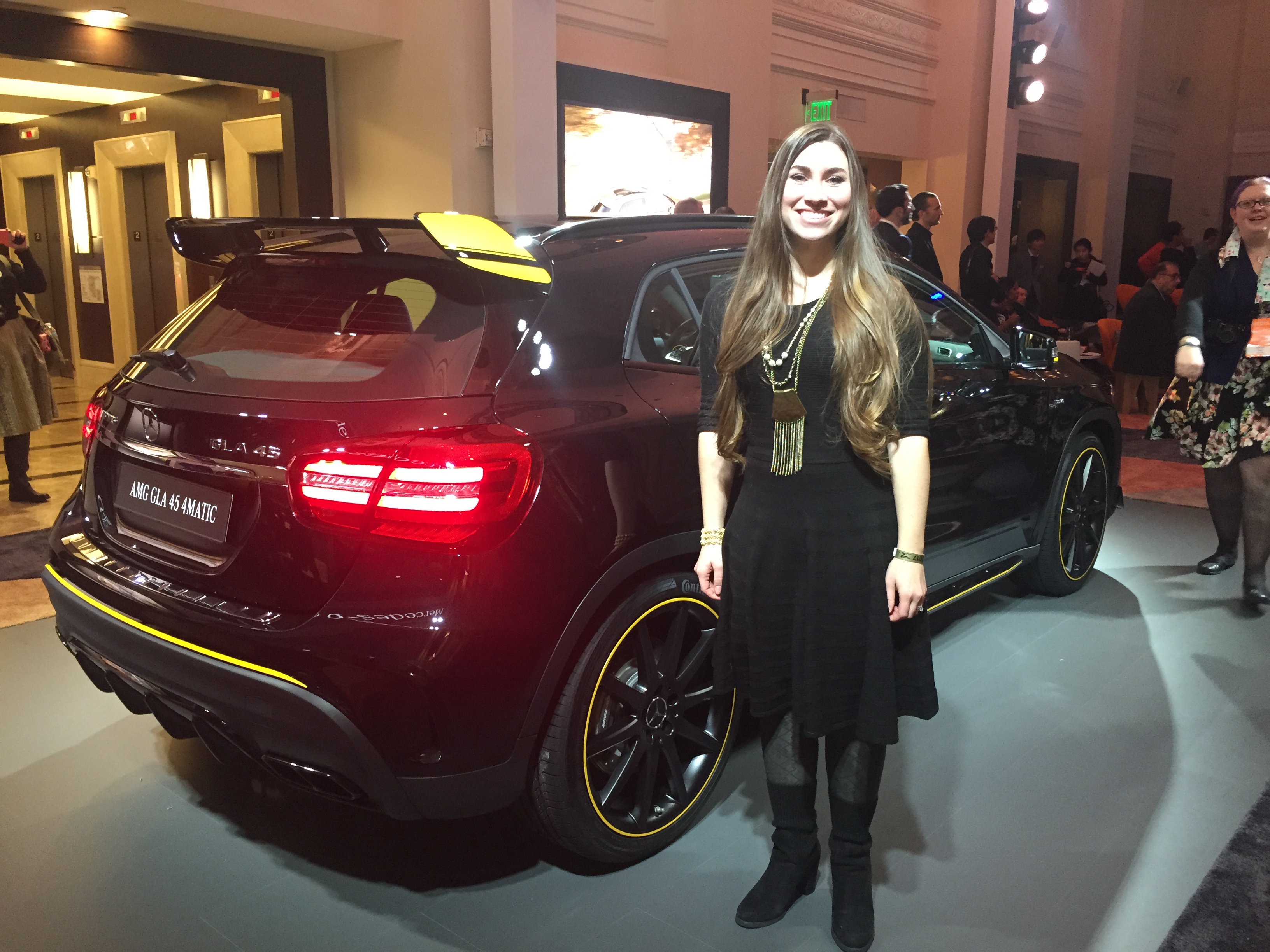 Posing at the Mercedes Benz reveal party at NAIAS